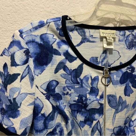 ENFOCUS STUDIO Beautiful Floral Dress blue white - Picture 3 of 7